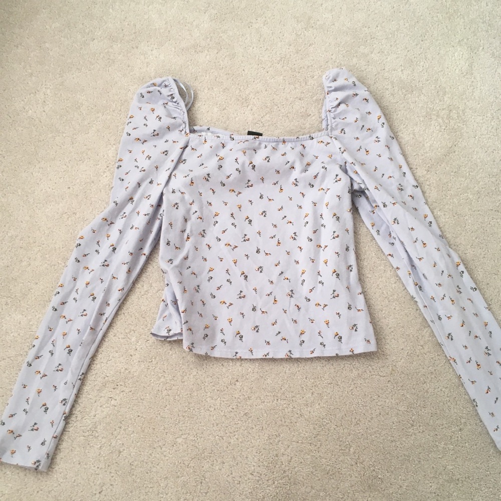 Target long sleeved periwinkle top